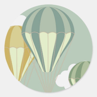 Sticker Rond Bleu à montgolfière stikkers