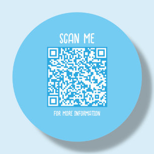 Sticker Rond Bleu   Analyse de code QR professionnel
