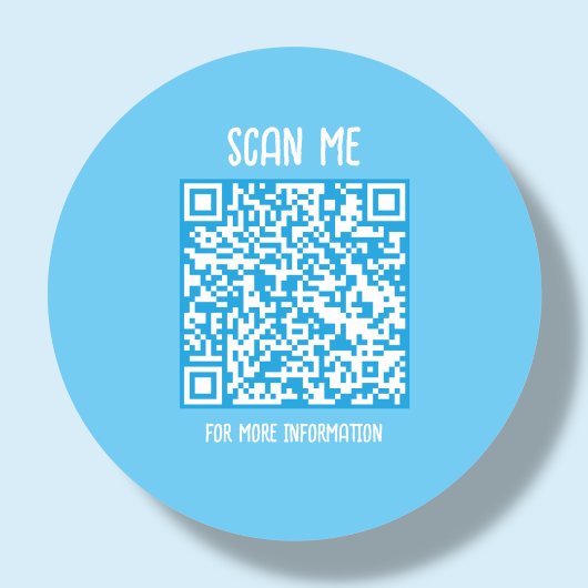 Sticker Rond Bleu | Analyse de code QR professionnel
