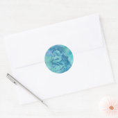 Sticker Rond Bleu Apsara (Enveloppe)
