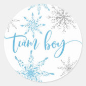 Sticker Rond Bleu argent équipe garçon classique rond autocolla (Devant)