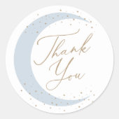 Sticker Rond Bleu au-dessus du Baby shower des garçons de la lu (Devant)