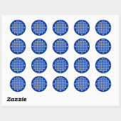 Sticker Rond Bleu avec 50 étoiles blanches à thème Drapeau amér (Feuille)