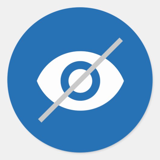 Sticker Rond Bleu aveugle (Devant)