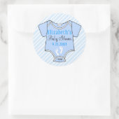 Sticker Rond Bleu baby shower (Sac)