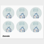 Sticker Rond Bleu Bébé Bébé Bébé Bébé (Feuille)