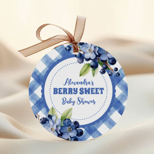 Sticker Rond Bleu Berry Baby shower doux