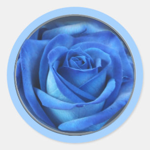 Sticker Rond Bleu biblique 1b sur bleu clair