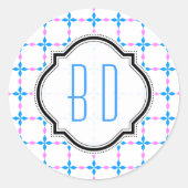 Sticker Rond Bleu blanc (Devant)