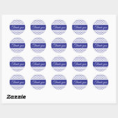 Sticker Rond Bleu blanc pois minimum (Feuille)