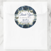 Sticker Rond Bleu bleu marine Rose papillons Favoriser (Sac)