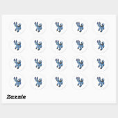 Sticker Rond Bleu Bori (Feuille)