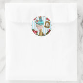 Sticker Rond Bleu Cakes et Rose Tea pour Marie Antoinette (Sac)