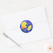 Sticker Rond Bleu Camo Caoutchouc (Enveloppe)