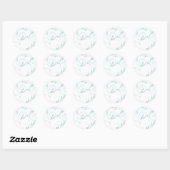 Sticker Rond Bleu clair (Feuille)