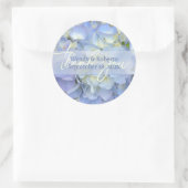 Sticker Rond Bleu clair Hydrangea Mariage Favoriser les Étiquet (Sac)