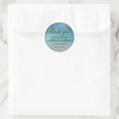 Sticker Rond Bleu clair Turquoise Parties scintillant brillante (Sac)