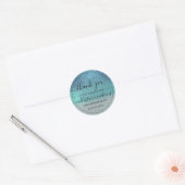 Sticker Rond Bleu clair Turquoise Parties scintillant brillante (Enveloppe)