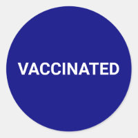 Bleu cobalt vacciné blanc personnalisable simple