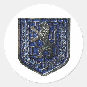 Sticker Rond Bleu crête de Jérusalem