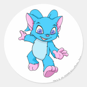 Sticker Rond Bleu d'Acara