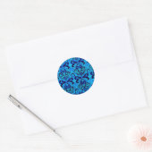 Sticker Rond Bleu damas (Enveloppe)