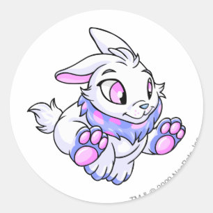 Sticker Rond Bleu de Cybunny