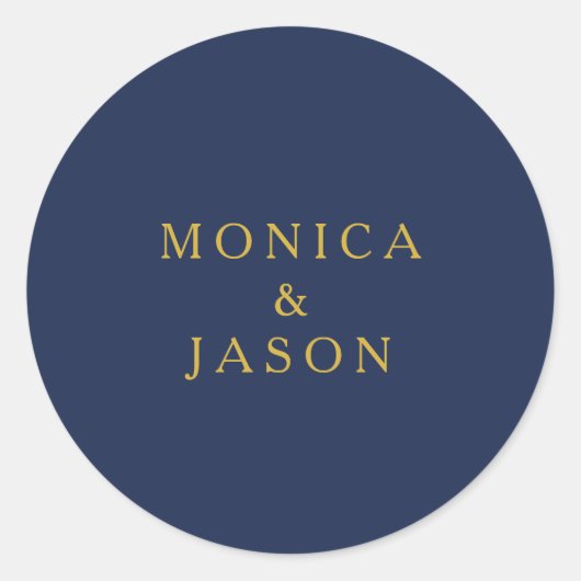 Sticker Rond Bleu de marine classique | Phoques d'enveloppe Mar (Devant)