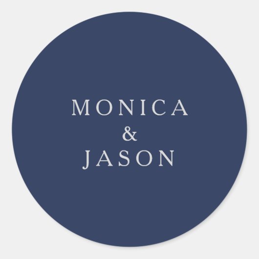 Sticker Rond Bleu de marine classique | Sceaux d'enveloppe Mari (Devant)