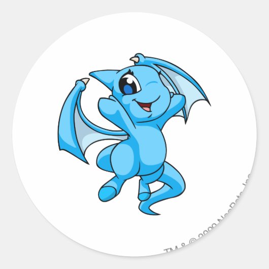 Sticker Rond Bleu de Shoyru (Devant)