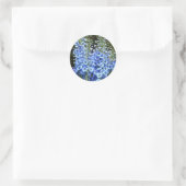 Sticker Rond Bleu Delphinium Fleurs Florales Jardin Nature (Sac)