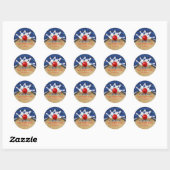 Sticker Rond Bleu Diamond Strike Bowling Anniversaire (Feuille)