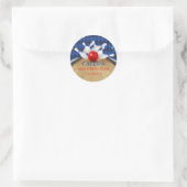 Sticker Rond Bleu Diamond Strike Bowling Anniversaire (Sac)