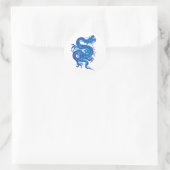 Sticker Rond bleu.dragon (Sac)