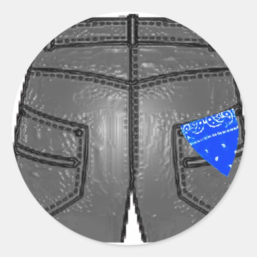 Sticker Rond Bleu droit Hanky (Devant)