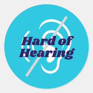 Sticker Rond Bleu dur pour le support auditif