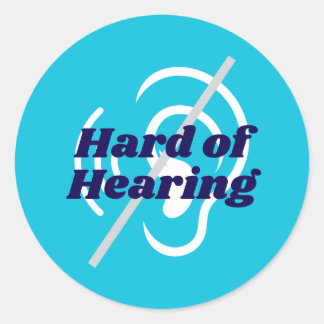 Sticker Rond Bleu dur pour le support auditif