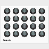 Sticker Rond Bleu éperon Damask Sweet 16 Enveloppe Sticker/scea (Feuille)