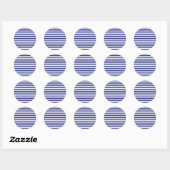 Sticker Rond Bleu et blanc (Feuille)