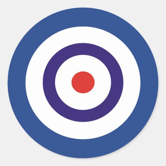 STICKER ROND BLEU ET BLANC (Devant)