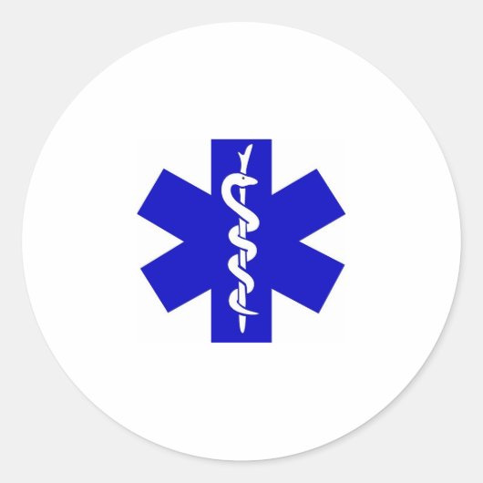 Sticker Rond bleu et blanc (Devant)