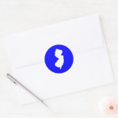 Sticker Rond Bleu et blanc New Jersey (Enveloppe)