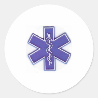 Sticker Rond bleu et blanc numéro deux