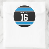 Sticker Rond Bleu et Noir personnalisé (Sac)