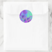 Sticker Rond Bleu Et Rose Bulle Fractale (Sac)