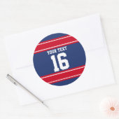 Sticker Rond Bleu et rouge personnalisés (Enveloppe)