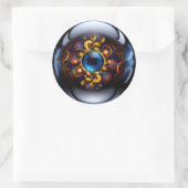 Sticker Rond Bleu foncé des yeux mal (Sac)