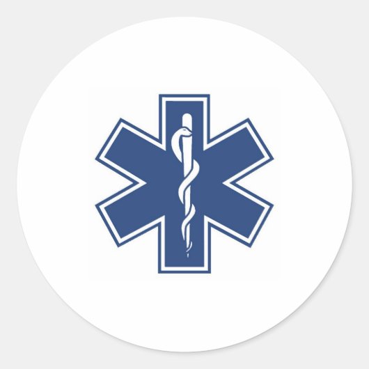 Sticker Rond bleu foncé et blanc (Devant)