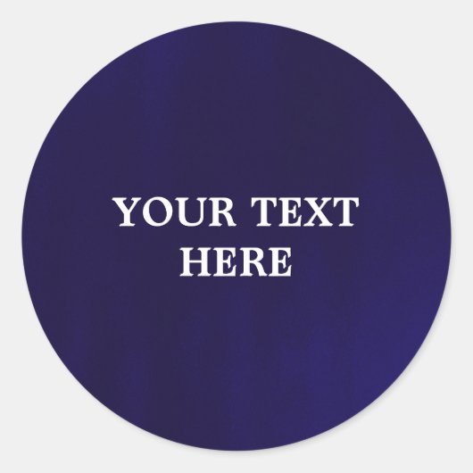 Sticker Rond Bleu foncé Marine Élégant Mouton Élégant (Devant)