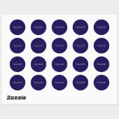 Sticker Rond Bleu foncé Professionnel Plat moderne (Feuille)